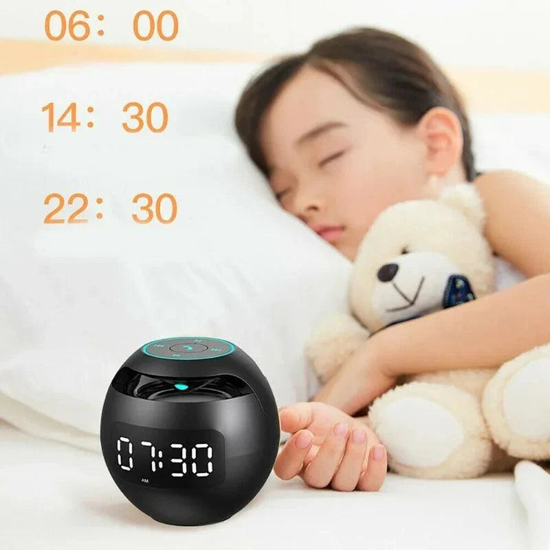 Giselle | Colunas Bluetooth com Relógio Digital | Despertador, Luz LED, para Quarto