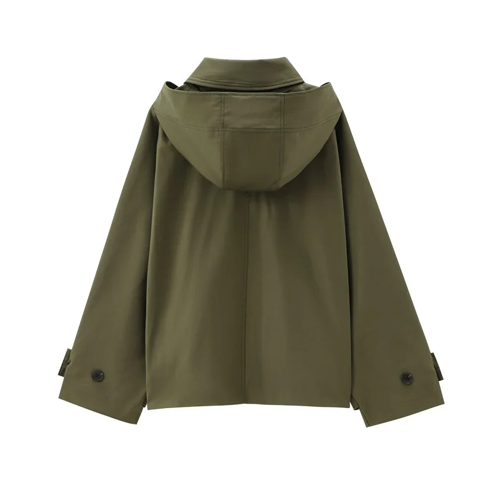 Casaco Tricotado | Comprido, Estilo Trench, Curto