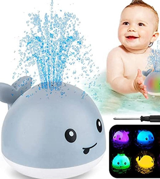 Lux | Brinquedo de Banho | Baleia com Água e Luzes LED | Bebés e Crianças