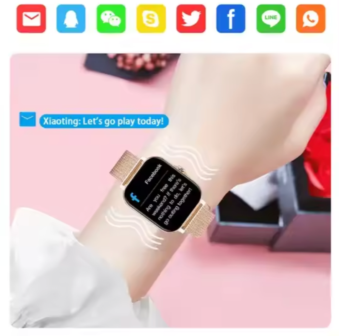 Briar | Smartwatch Feminino | Monitor de Saúde, Slim | iOS & Android