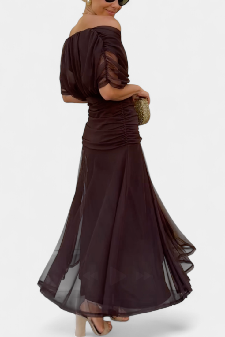 Selene | Vestido Floral Feminino Decote V Saia Longa