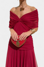 Selene | Vestido Floral Feminino Decote V Saia Longa