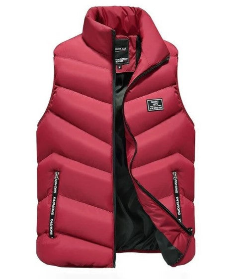 Marlow | Colete Masculino Puffer Acolchoado com Gola Alta