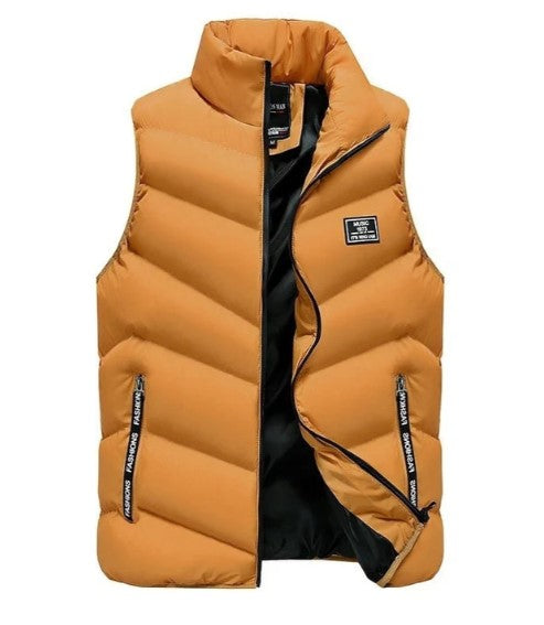 Marlow | Colete Masculino Puffer Acolchoado com Gola Alta