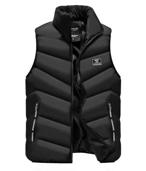 Marlow | Colete Masculino Puffer Acolchoado com Gola Alta
