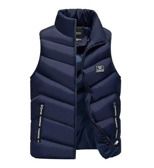 Marlow | Colete Masculino Puffer Acolchoado com Gola Alta