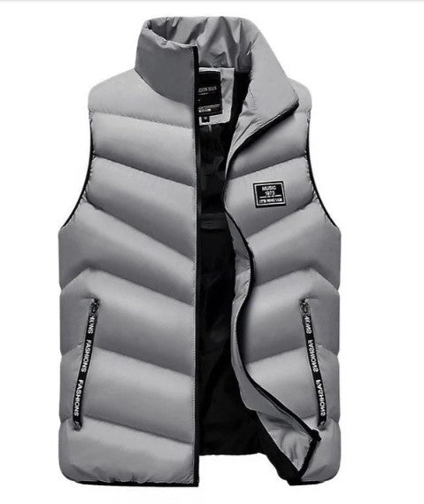 Marlow | Colete Masculino Puffer Acolchoado com Gola Alta