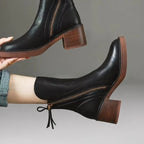 Botins de Salto Alto com Fecho de Correr