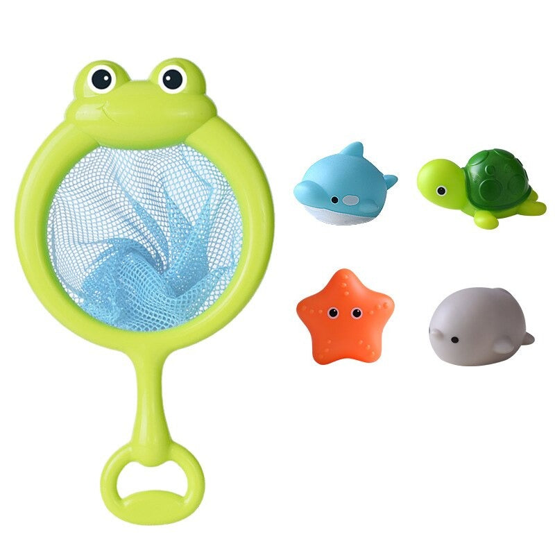Brinquedos de Banho Luminosos | Animais para Bebé | Set com Rede Della