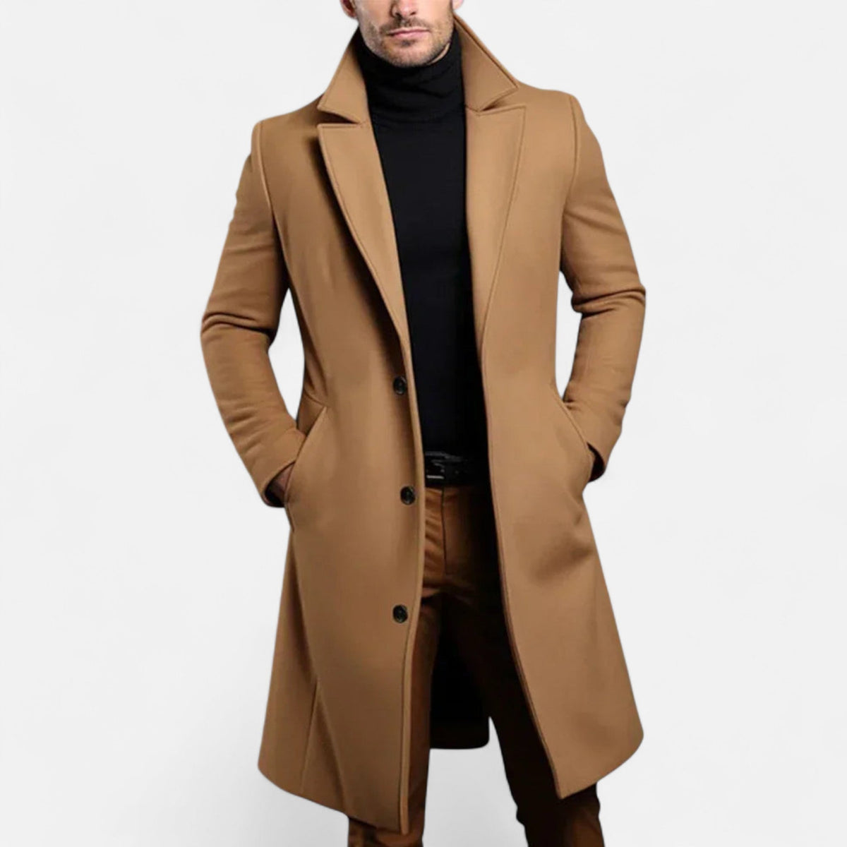 Rhea | Casaco Puffer Masculino Acolchoado com Capuz Longline