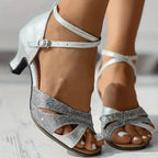 Sapatos de Dança Latina Femininos | Sola de Camurça, Salto 5,5cm