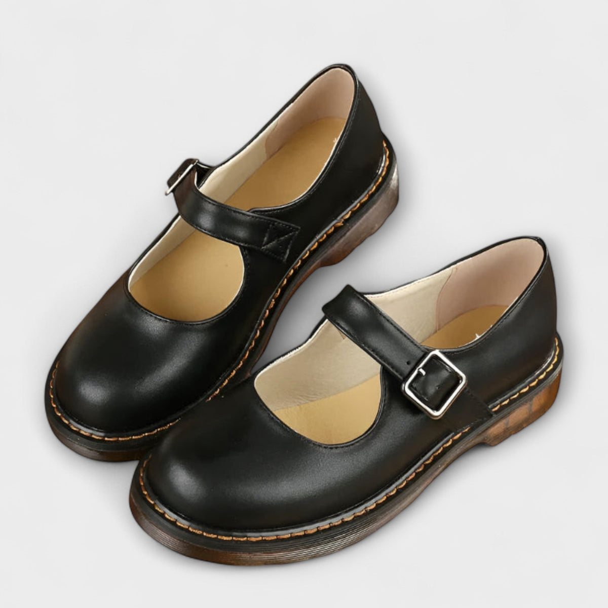 Zelda | Sapatos Mary Jane Femininos Bico Redondo com Fivela