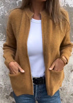 Cardigan Feminino | Tricô Macio, Confortável | Manga Longa Casual