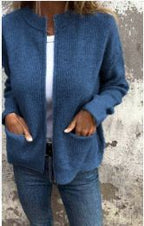 Cardigan Feminino | Tricô Macio, Confortável | Manga Longa Casual