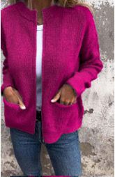 Cardigan Feminino | Tricô Macio, Confortável | Manga Longa Casual