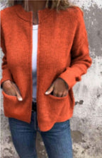 Cardigan Feminino | Tricô Macio, Confortável | Manga Longa Casual