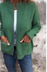 Cardigan Feminino | Tricô Macio, Confortável | Manga Longa Casual
