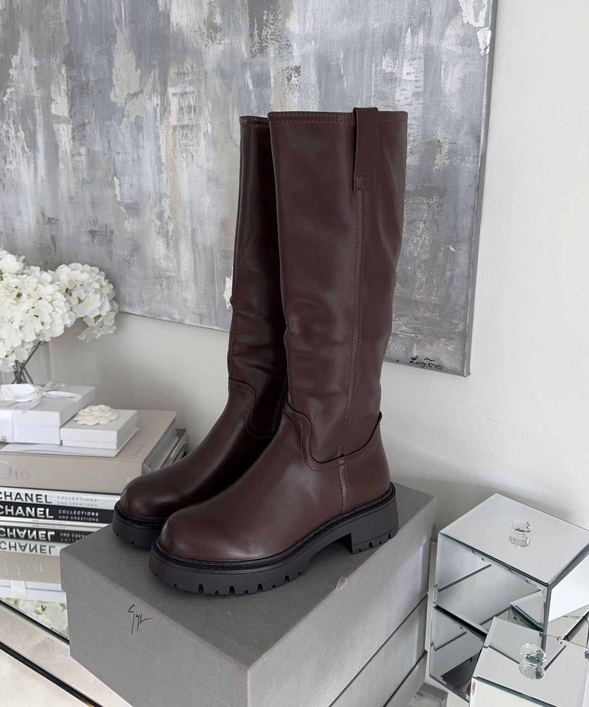 Botas Marrom | Salto Confortável, Forro Térmico