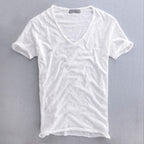 Iris | Homem Camiseta Algodão Decote V Slim Fit