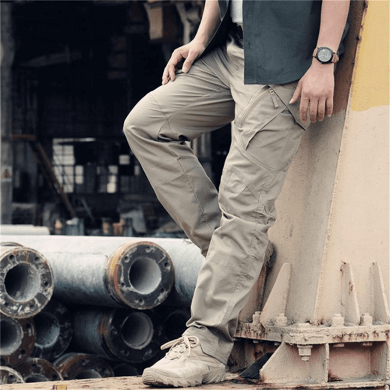 Esme | Calças Cargo Táticas Masculinas Impermeáveis Perna Reta