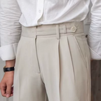Marlowe | Calças Masculinas Plissadas Cintura Alta