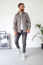 Xanthe | Camisa Jaqueta Masculina com Bolsos no Peito