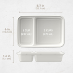 Marlow | Recipientes Alimentares Reutilizáveis | Conjunto 20 Peças, 2 Compartimentos | Sem BPA