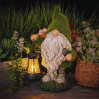 Odette | Gnomos Solares de Jardim | Decoração Solar LED | Resina Impermeável