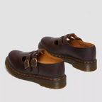Sapatos de Verão Sandálias Mary Jane Couro Dupla Fivela Femininos