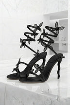 Sapatos de Dança Latina Feminino | Salto Alto, Branco com Laço