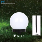 Honor | Luminárias Solares de Jardim LED | Pack 3 Unidades, Impermeáveis, Esféricas