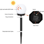 Honor | Luminárias Solares de Jardim LED | Pack 3 Unidades, Impermeáveis, Esféricas