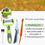 Clea | Descascador de Legumes 3 em 1 | Com Faca Julienne | Multifuncional