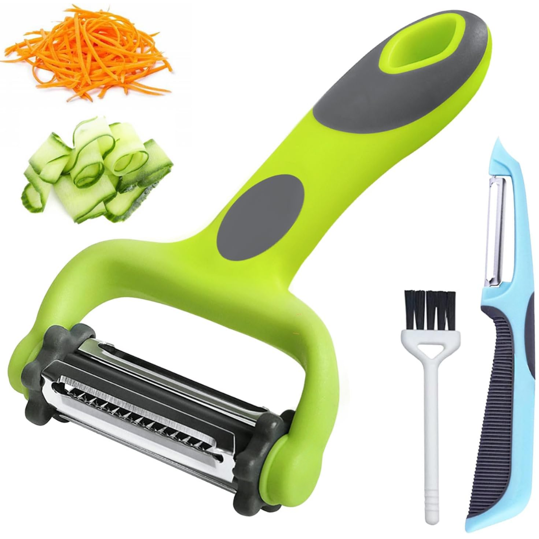 Clea | Descascador de Legumes 3 em 1 | Com Faca Julienne | Multifuncional