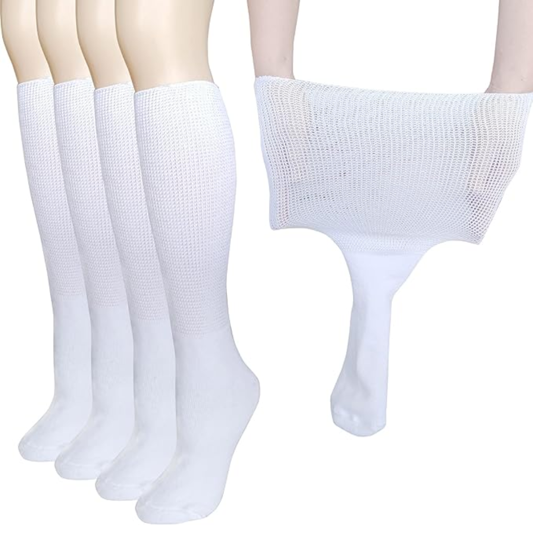 Sage | Meias Extra Largas Linfedema Diabetes Sem Compressão 2 Pares