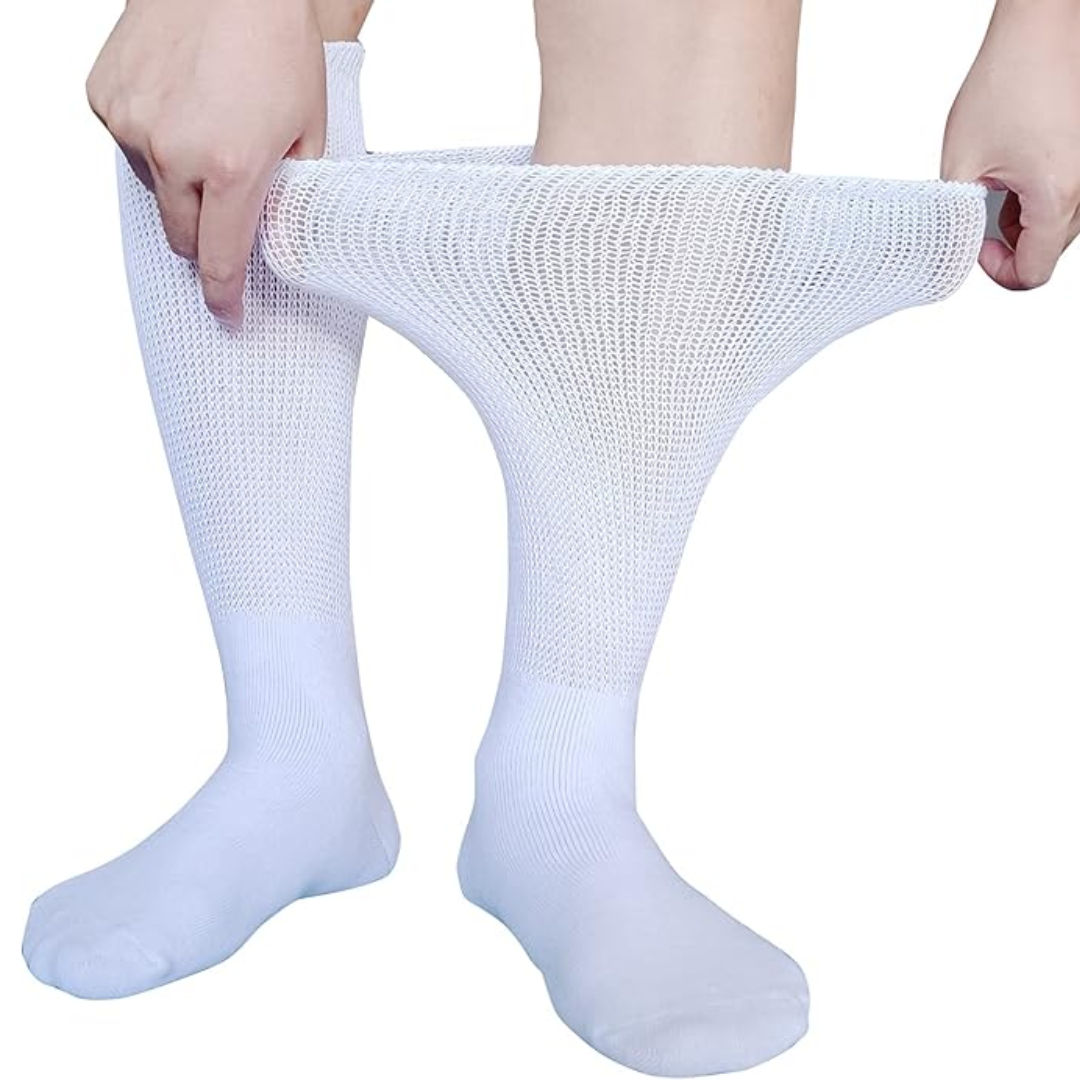 Sage | Meias Extra Largas Linfedema Diabetes Sem Compressão 2 Pares