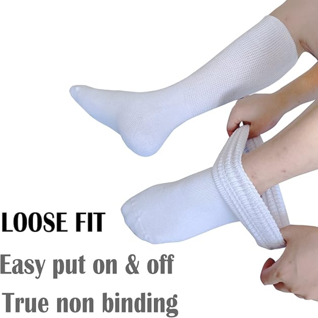 Sage | Meias Extra Largas Linfedema Diabetes Sem Compressão 2 Pares