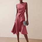 Dione | Vestido Midi Feminino Drapeado Assimétrico