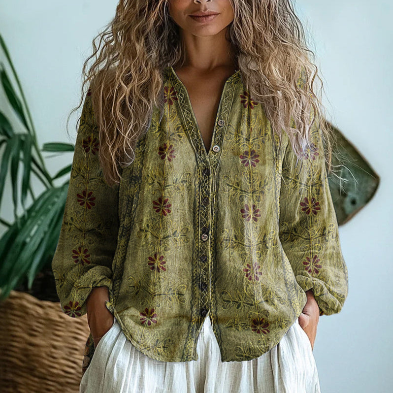Dione | Blusa Feminina Estampa Natural Relaxada