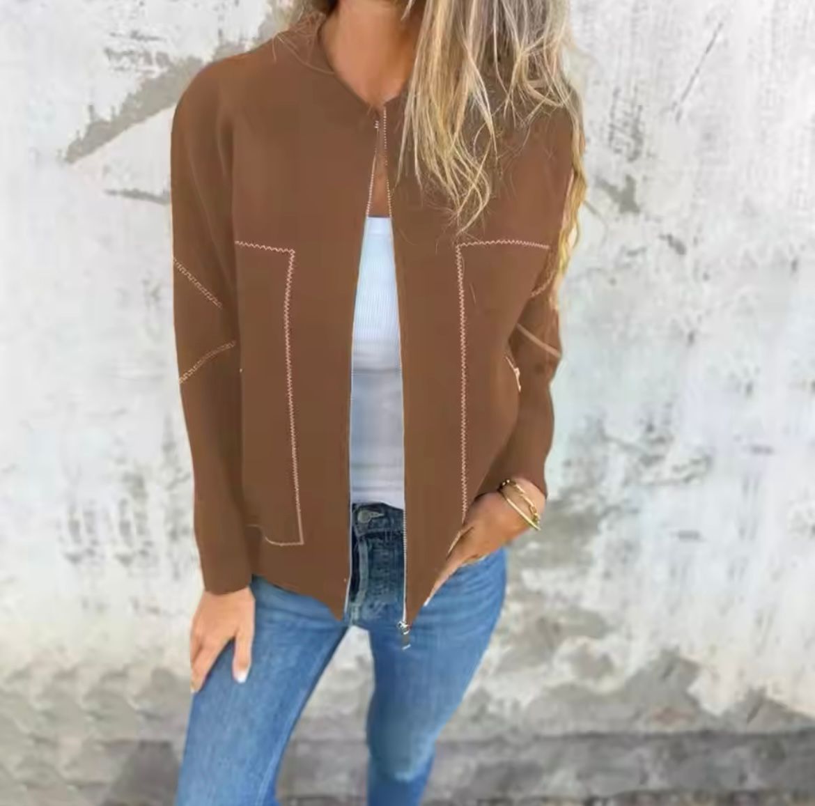 Wren | Casaco Feminino com Fecho de Correr Impermeável Forrado