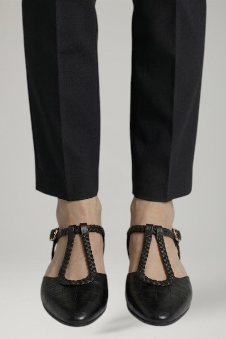 Inez | Sapatos Femininos Couro T-Strap com Fivela