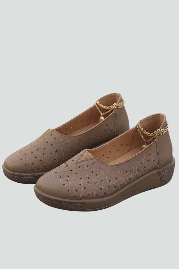 Calla | Mocassins Femininos Couro Slip On Palmilha Ortopédica