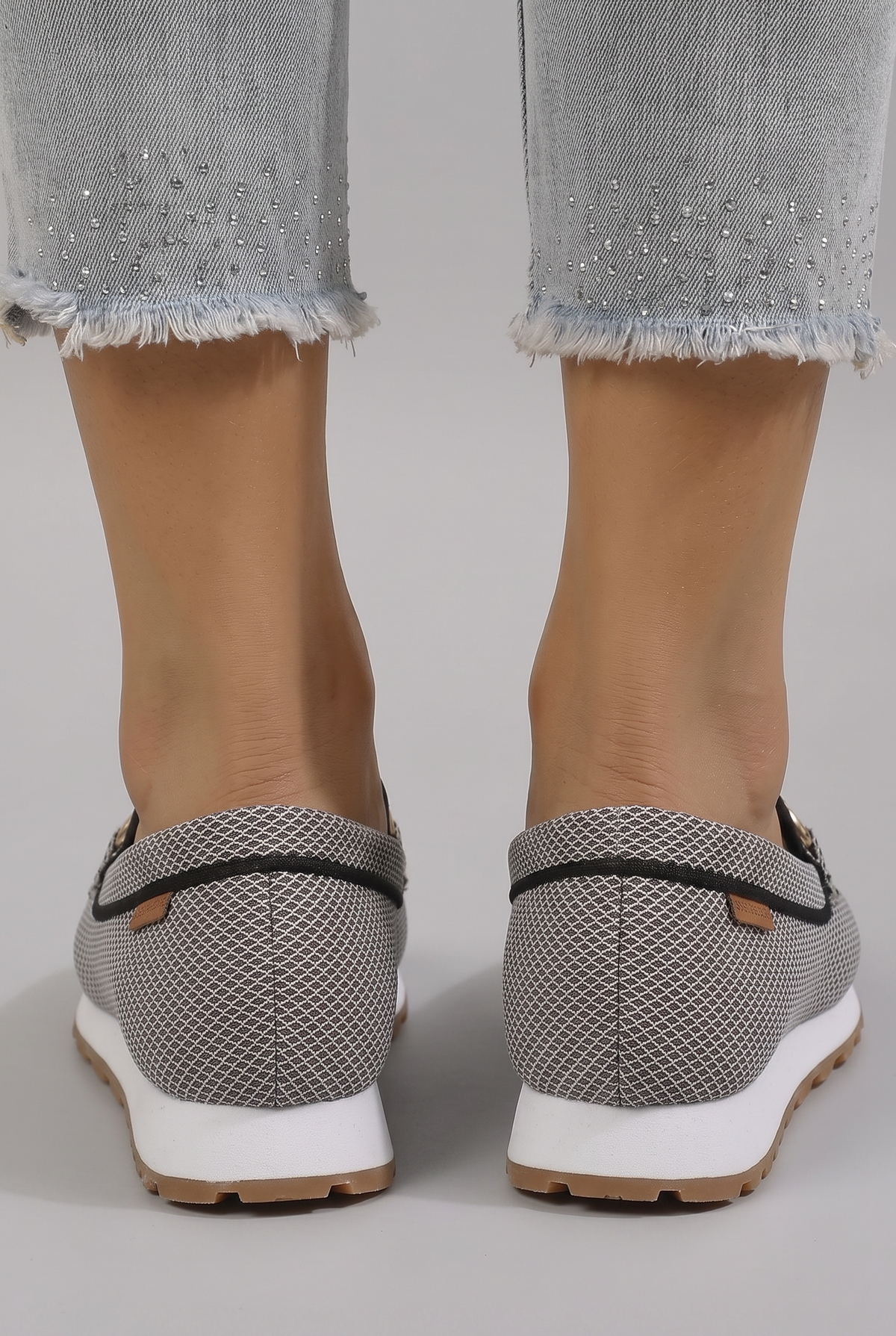 Lena | Mocassins Femininos Mesh Texturizado Slip-On