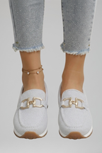 Lena | Mocassins Femininos Mesh Texturizado Slip-On