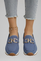 Lena | Mocassins Femininos Mesh Texturizado Slip-On