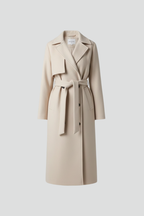 Bexcellent | Casaco Longo Feminino Duplo Abotoamento com Cinto