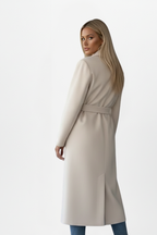 Bexcellent | Casaco Longo Feminino Duplo Abotoamento com Cinto