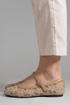 Valentina | Sapatilhas Femininas Mary Jane Renda Floral Bico Redondo