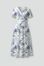 Ottoline | Vestido Midi Feminino Floral Decote V