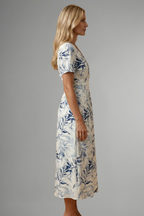 Ottoline | Vestido Midi Feminino Floral Decote V